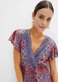 Robe longue en jersey imprimé