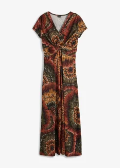 Robe longue en jersey imprimé