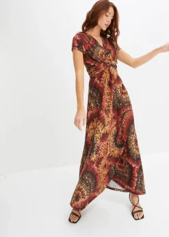 Robe longue en jersey imprimé