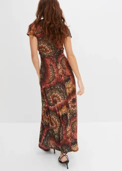 Robe longue en jersey imprimé