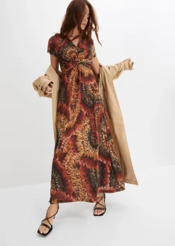 Robe longue en jersey imprimé