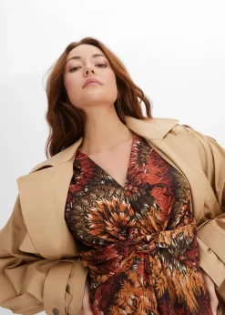 Robe longue en jersey imprimé