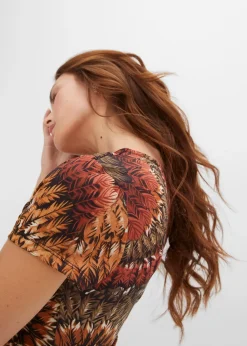 Robe longue en jersey imprimé