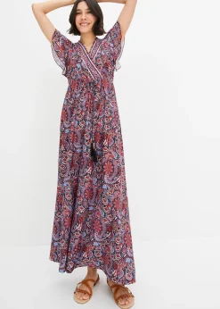 Robe longue en jersey imprimé