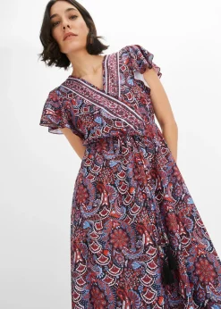 Robe longue en jersey imprimé