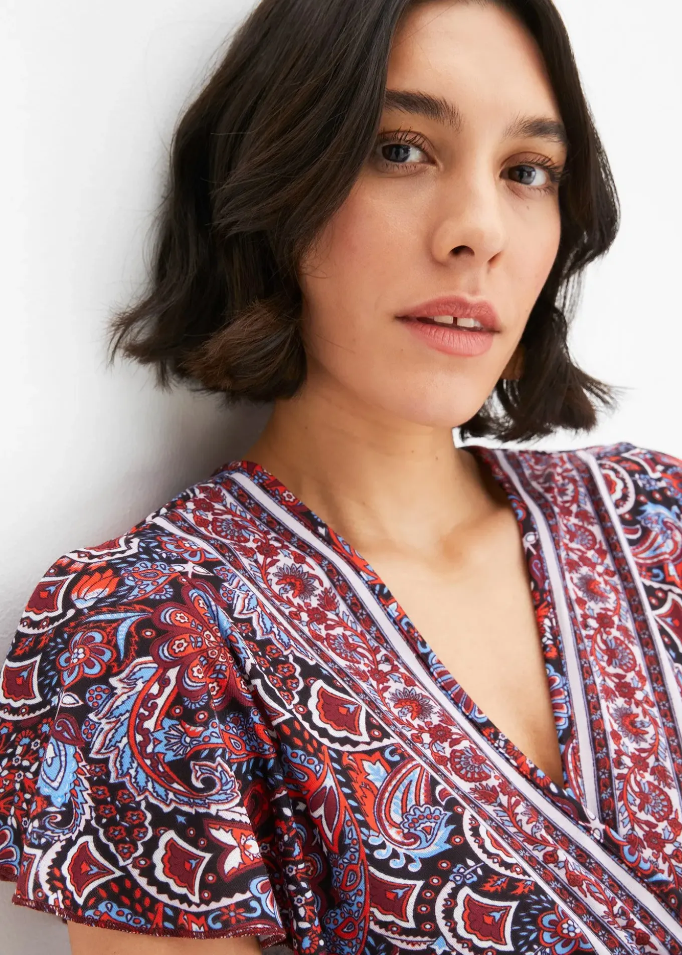 Robe longue en jersey imprimé