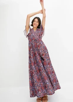 Robe longue en jersey imprimé