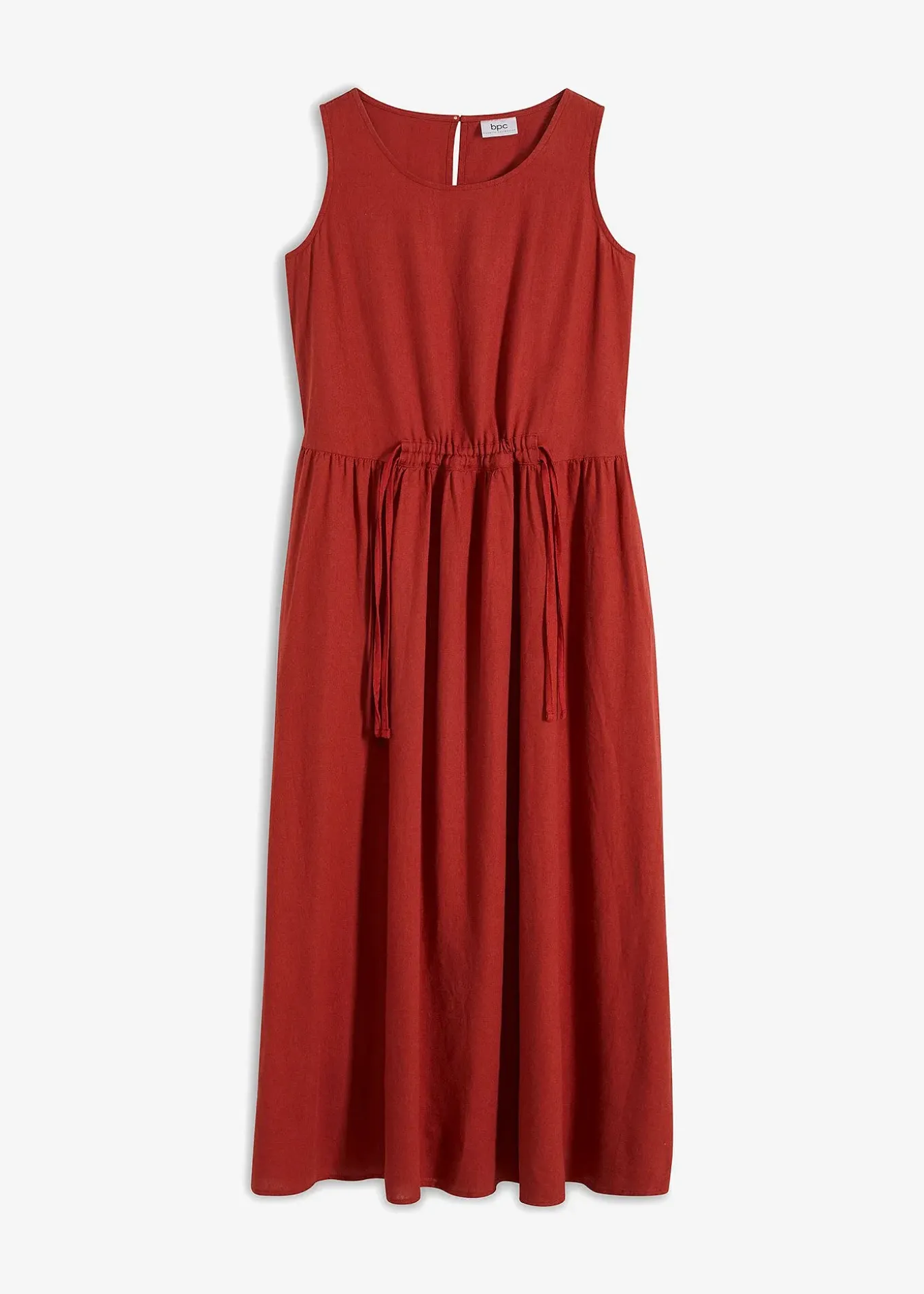 Robe longue en léger mélange de lin et viscose