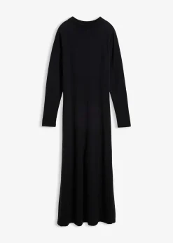 Robe longue en maille fine avec cachemire