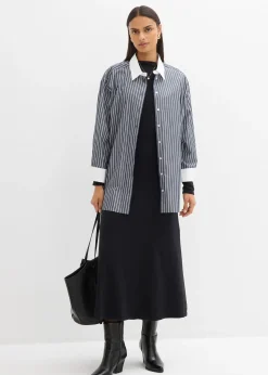 Robe longue en maille fine avec cachemire