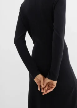 Robe longue en maille fine avec cachemire