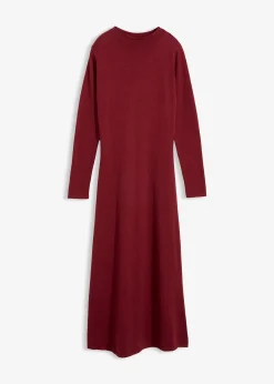 Robe longue en maille fine avec cachemire