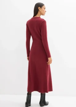 Robe longue en maille fine avec cachemire