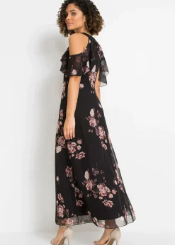 Robe longue en mesh imprimé
