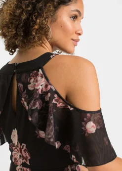 Robe longue en mesh imprimé