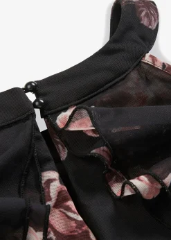 Robe longue en mesh imprimé