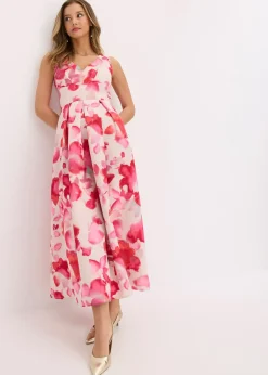 Robe longue en satin brillant