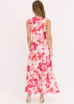 Robe longue en satin brillant