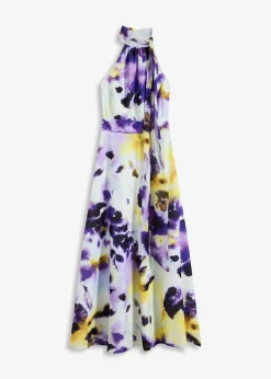 Robe longue en tissu néoprène épais