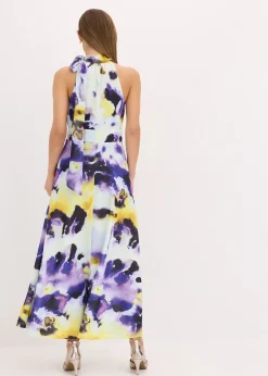 Robe longue en tissu néoprène épais