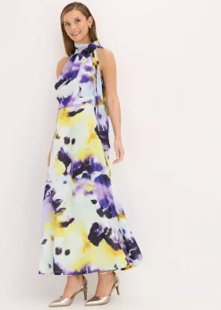 Robe longue en tissu néoprène épais