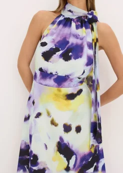 Robe longue en tissu néoprène épais