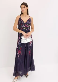Robe longue en tulle délicat avec bretelles