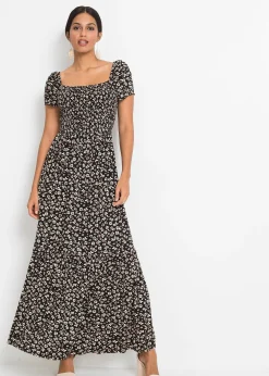 Robe longue en viscose extensible