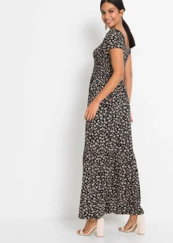 Robe longue en viscose extensible