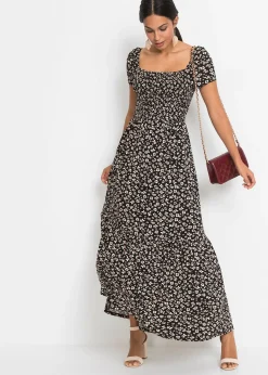 Robe longue en viscose extensible