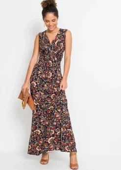 Robe longue en viscose extensible