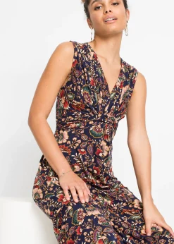 Robe longue en viscose extensible