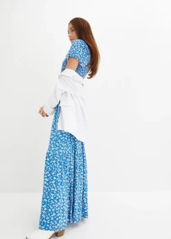 Robe longue en viscose extensible