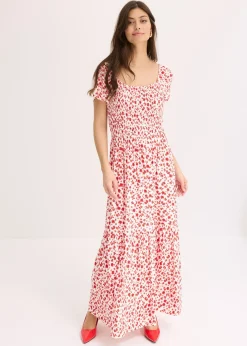 Robe longue en viscose extensible