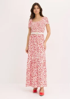 Robe longue en viscose extensible