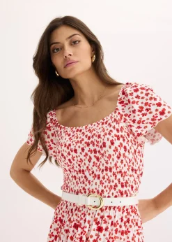 Robe longue en viscose extensible