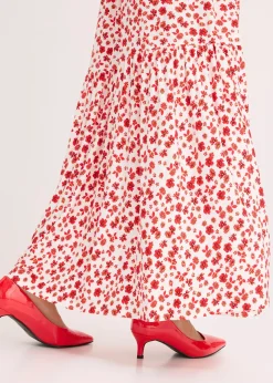 Robe longue en viscose extensible