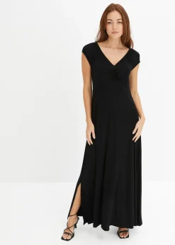 Robe longue en viscose extensible