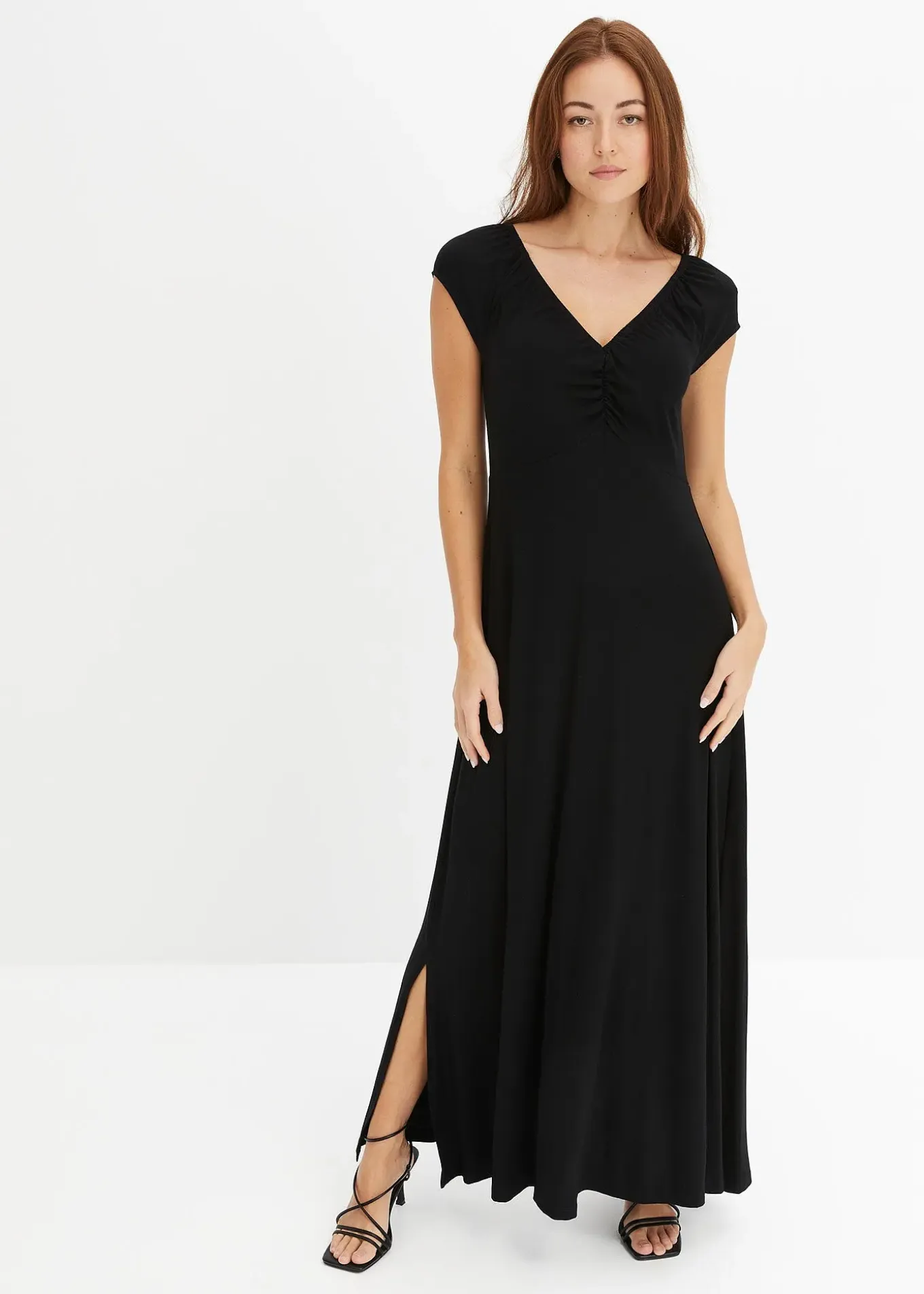 Robe longue en viscose extensible