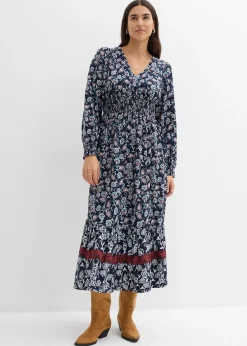 Robe longue en viscose fluide