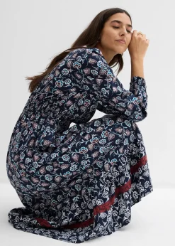 Robe longue en viscose fluide