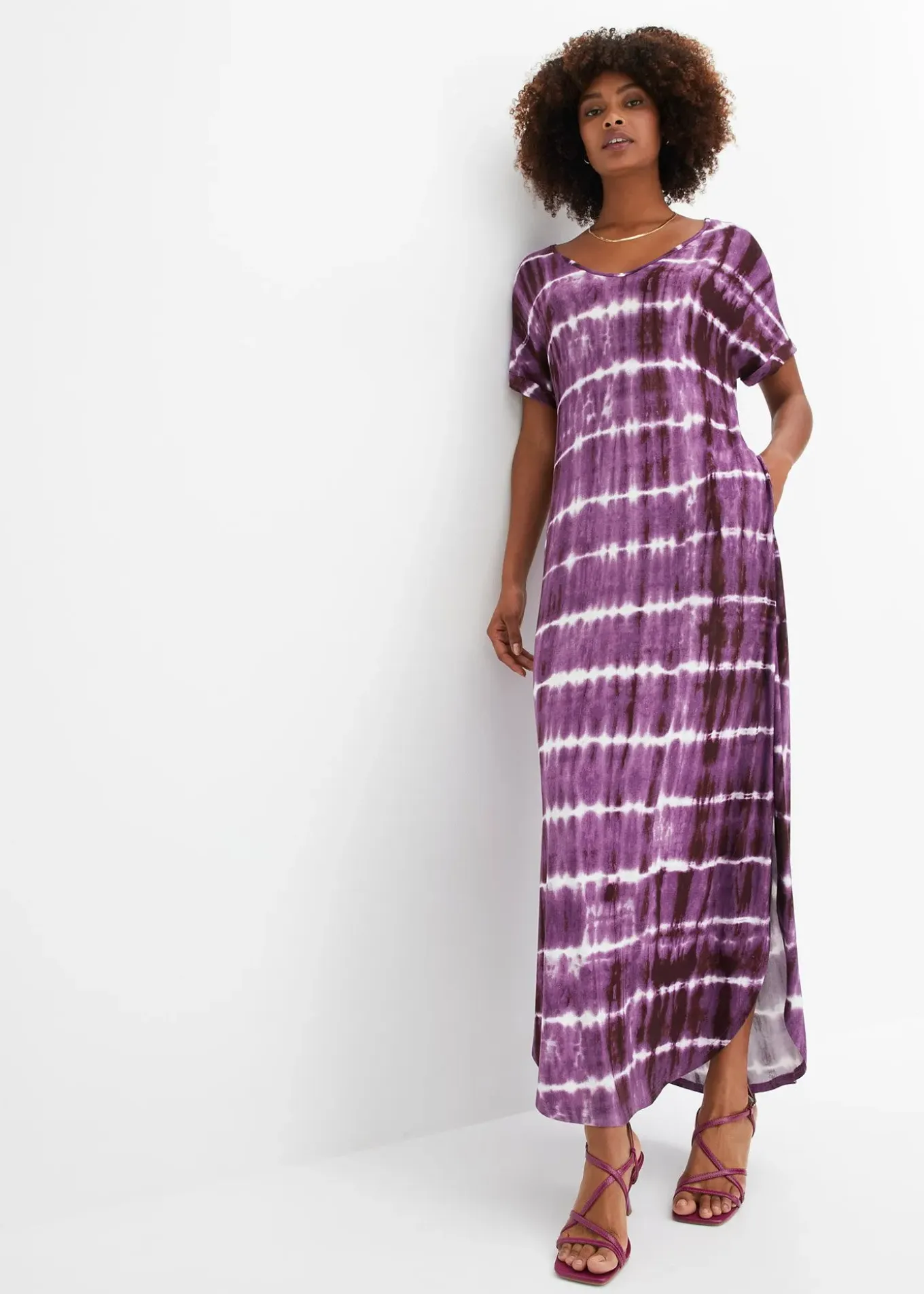 Robe longue en viscose fluide