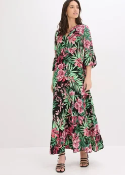 Robe longue en viscose fluide