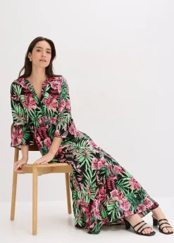 Robe longue en viscose fluide