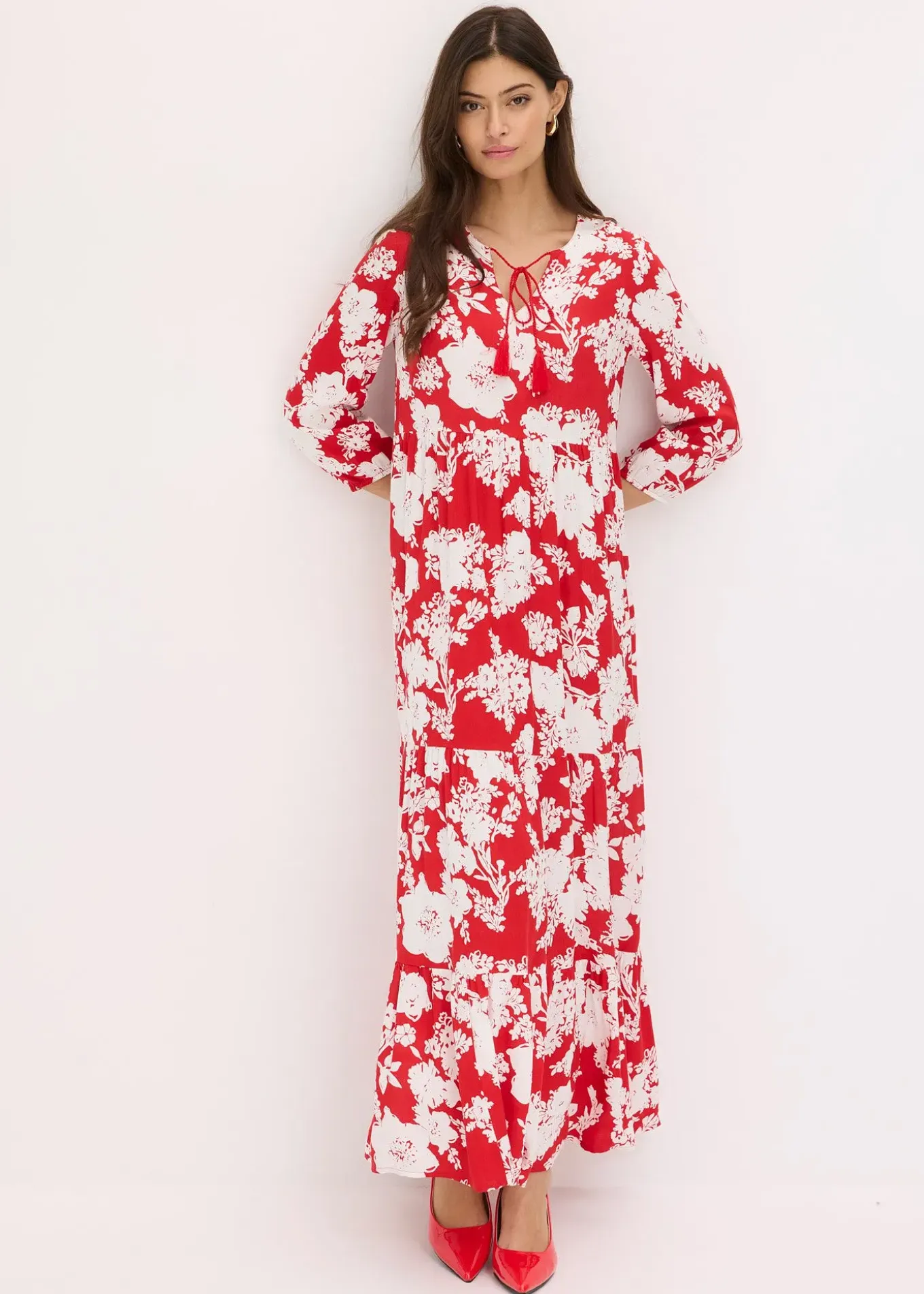 Robe longue en viscose fluide