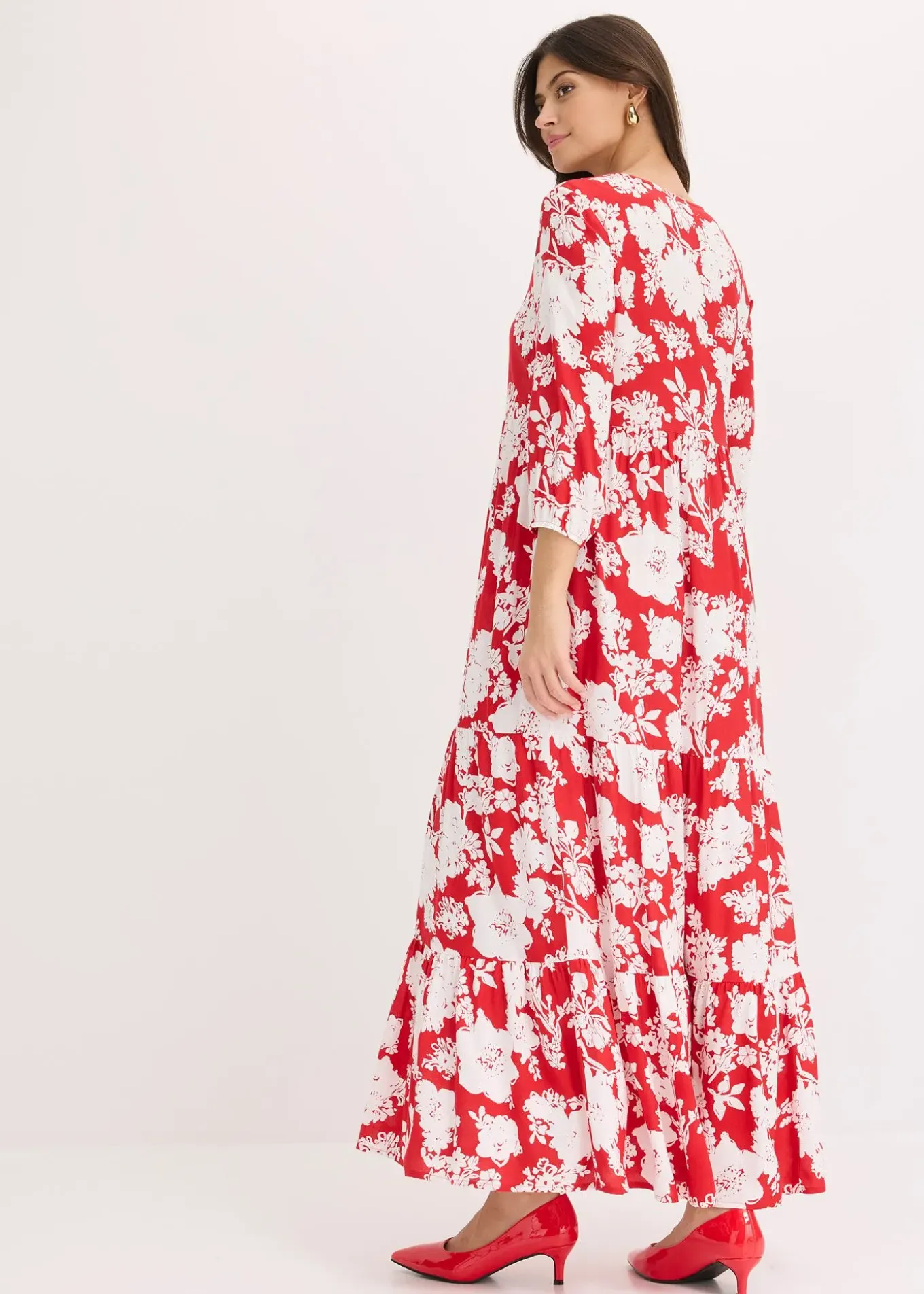 Robe longue en viscose fluide