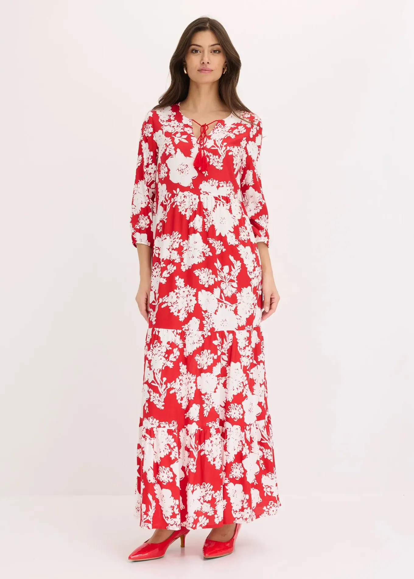 Robe longue en viscose fluide