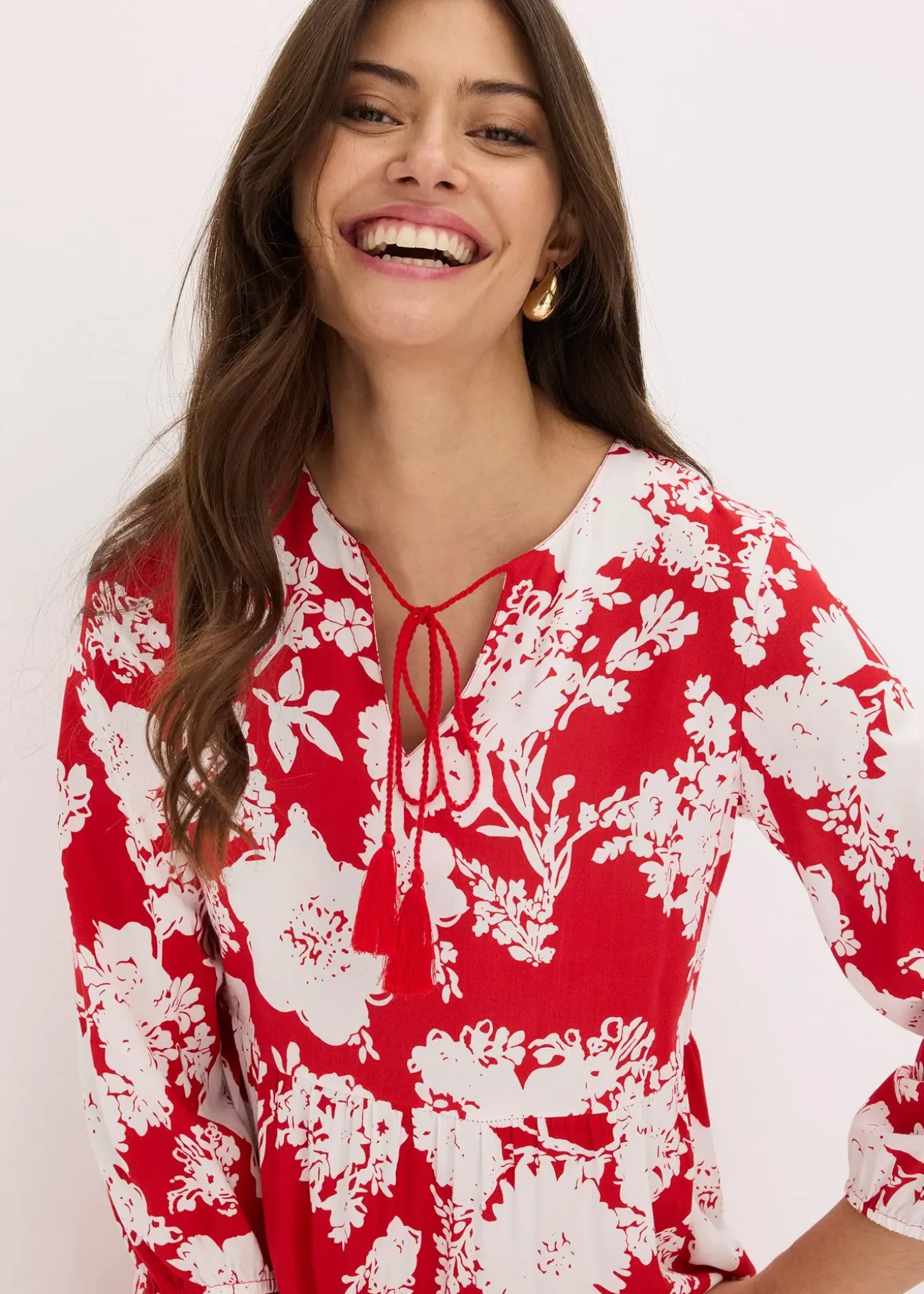 Robe longue en viscose fluide