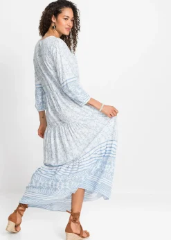 Robe longue en viscose fluide