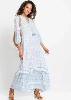 Robe longue en viscose fluide